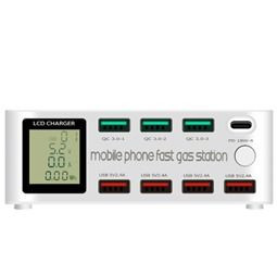 8-port LCD display smart charger