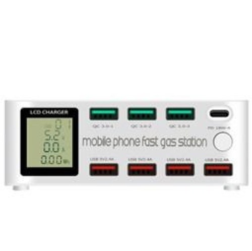 8-port LCD display smart charger